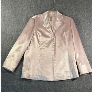 Chico's Women's Pink Shimmer Blazer Jacket Size 2 Career‎ Business Event